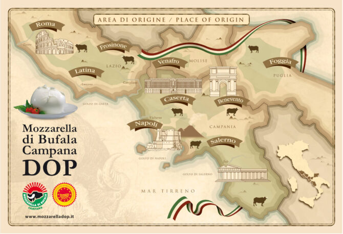 Area dop mozzarella bufala campana