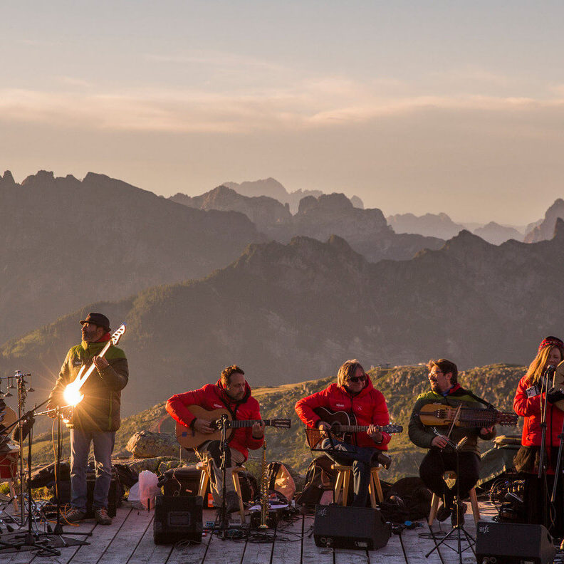 The sounds of the dolomites dawn alba delle dolomiti col margherita foto federico modica